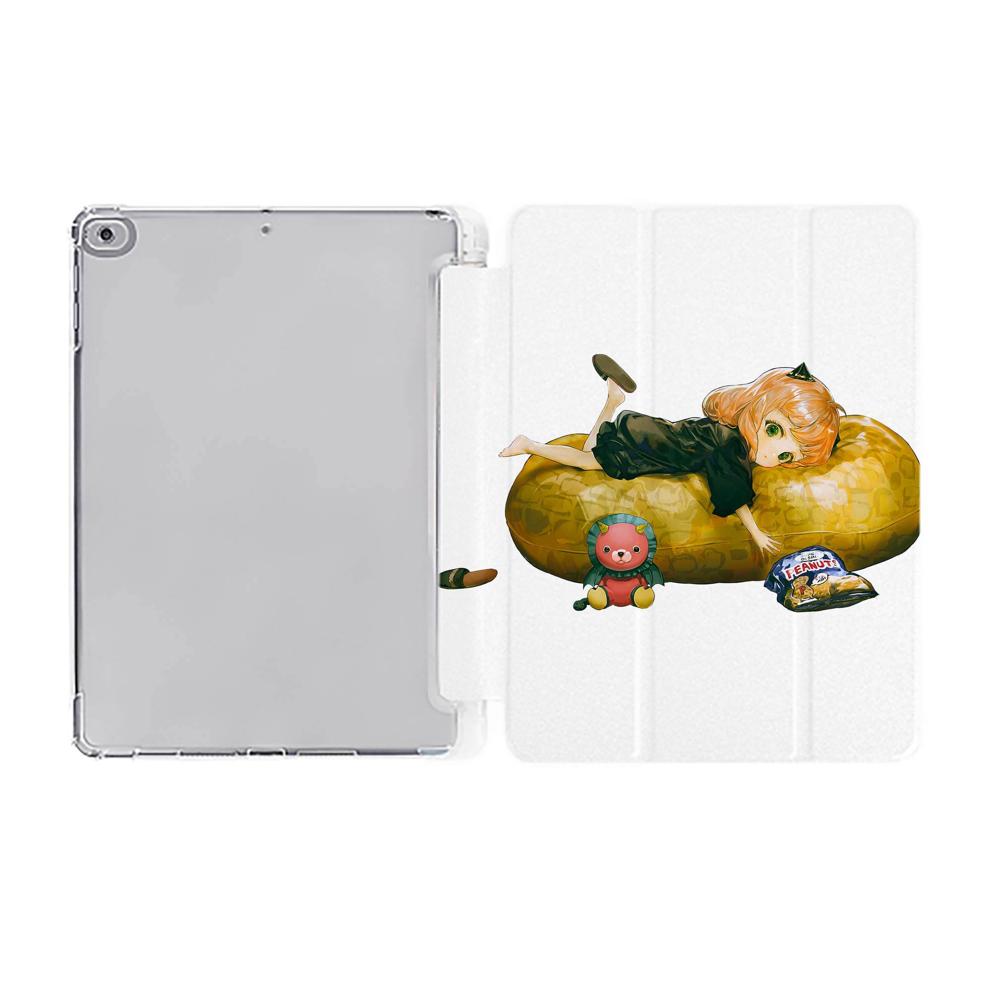 （画像用） SPY×FAMILY间谍家家酒 IPad ケース ペン収納付き 三つ折りスタンド PUレザー×シリコン 対応機種9.5/10.5/10.9インチ
